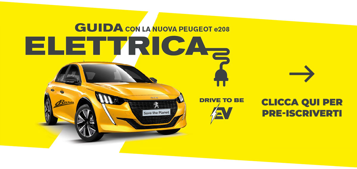 Guida con la nuova Peugeot e-208 elettrica